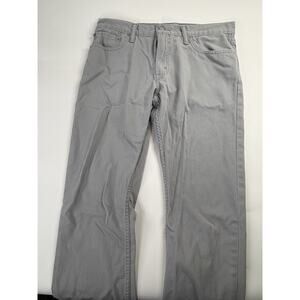 Levis 514 Jeans Mens 34x32 Gray Denim Slim Straight White Tab Casual Work Skater